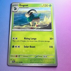 gogoat - 012/198 (common) — pokemon: scarlet & violet base set